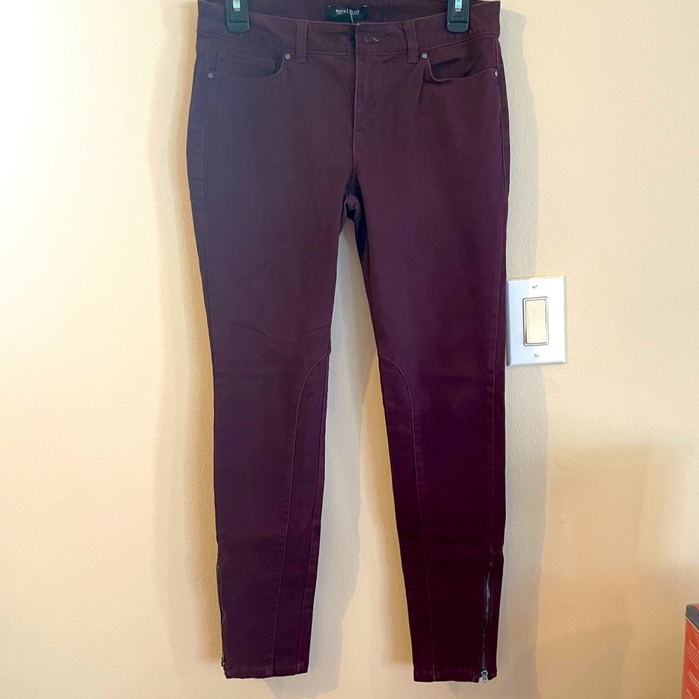 White House Black Market Maroon skinny Jeans